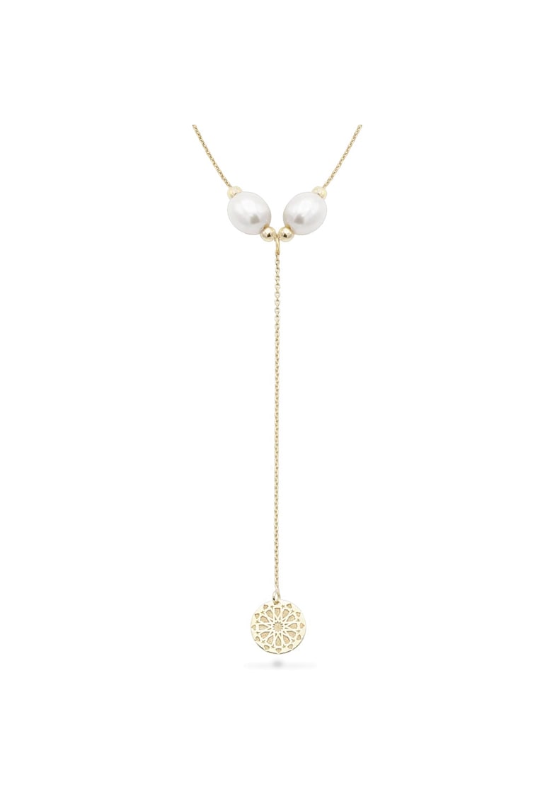 Colier lung cu perle de cultura DESERT WIND - aur 14K - Galben