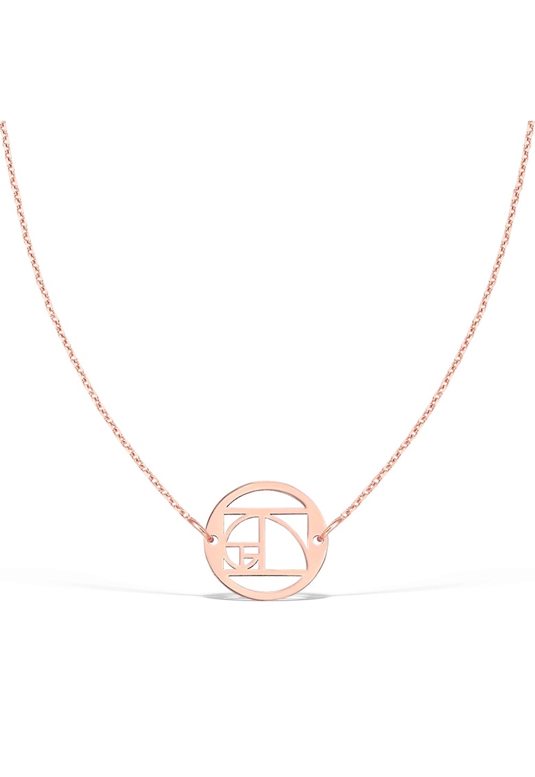 Colier la baza gatului THE GOLDEN RATIO - aur 14K - Roz
