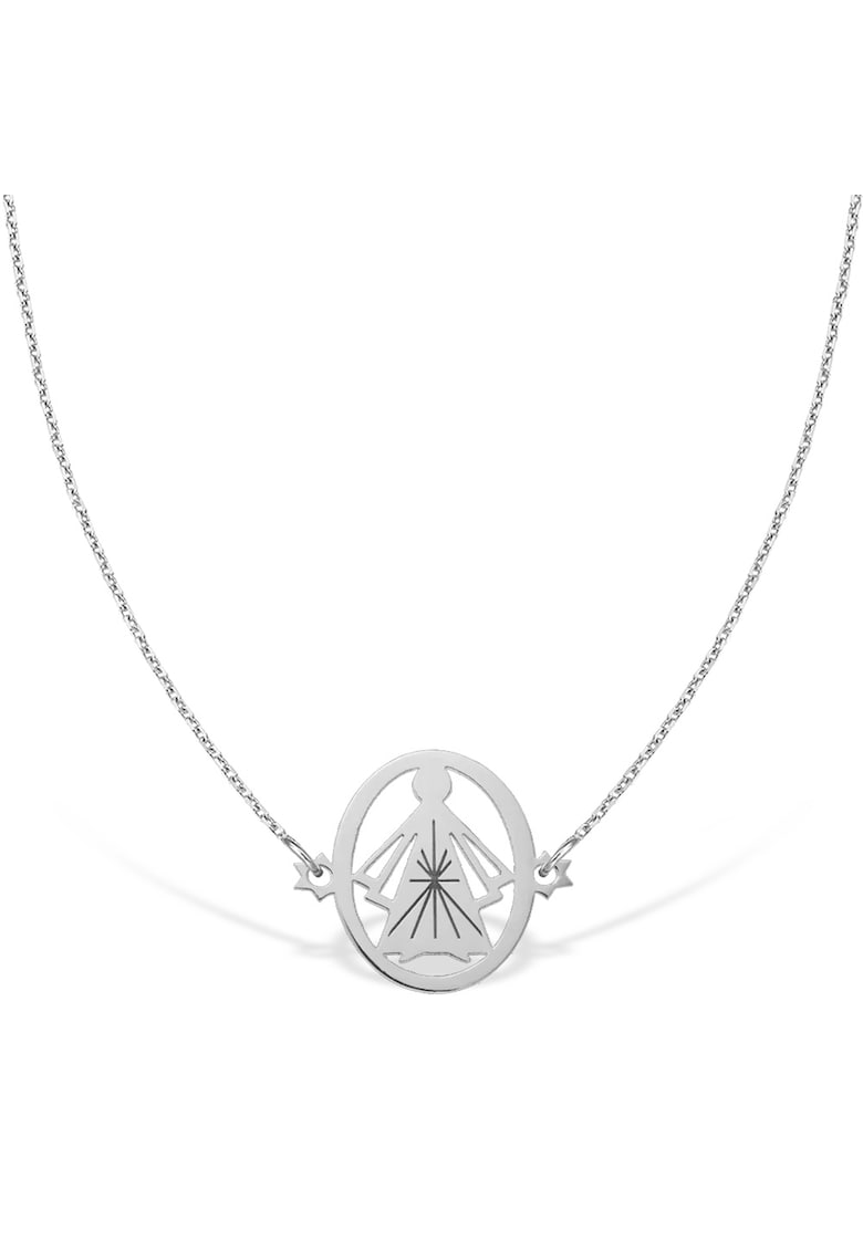 Colier la baza gatului PROTECTIVE ANGEL - aur 14K - Alb