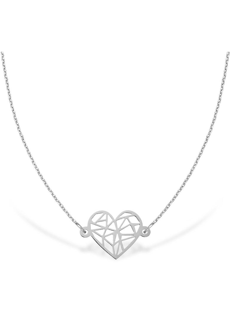 Colier la baza gatului A WOMAN's HEART - aur 14K - Alb