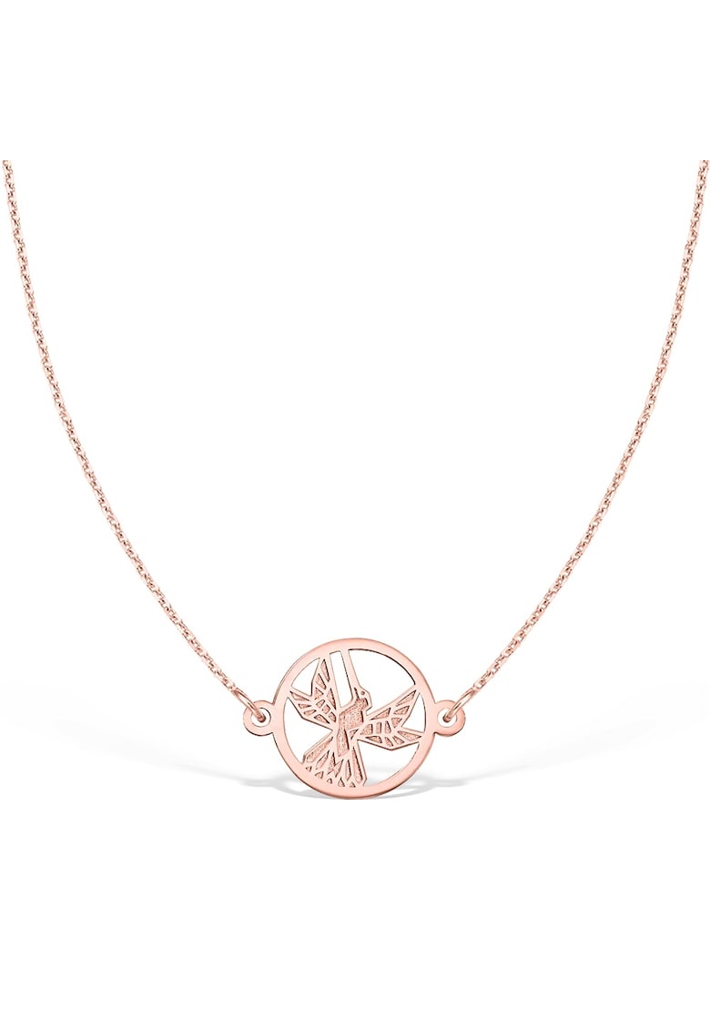 Colier la baza gatului COLIBRI - aur 14K - Roz