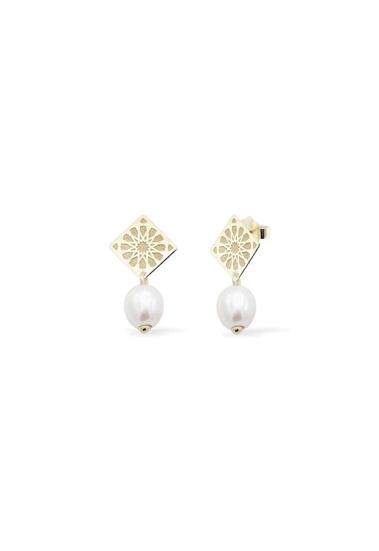 Cercei cu perle DESERT WIND - aur 14K