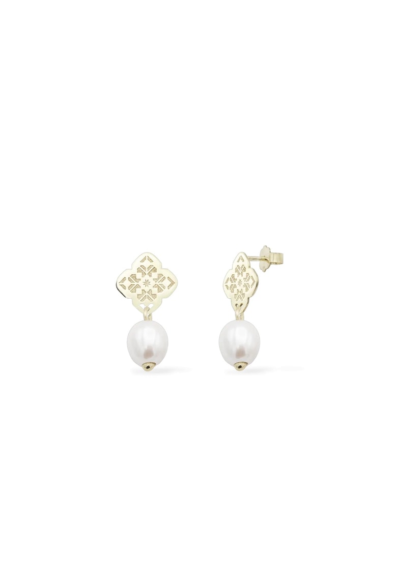 Cercei cu perle JASMINE GARDEN - aur 14Kqwdqfxzfasgxz
