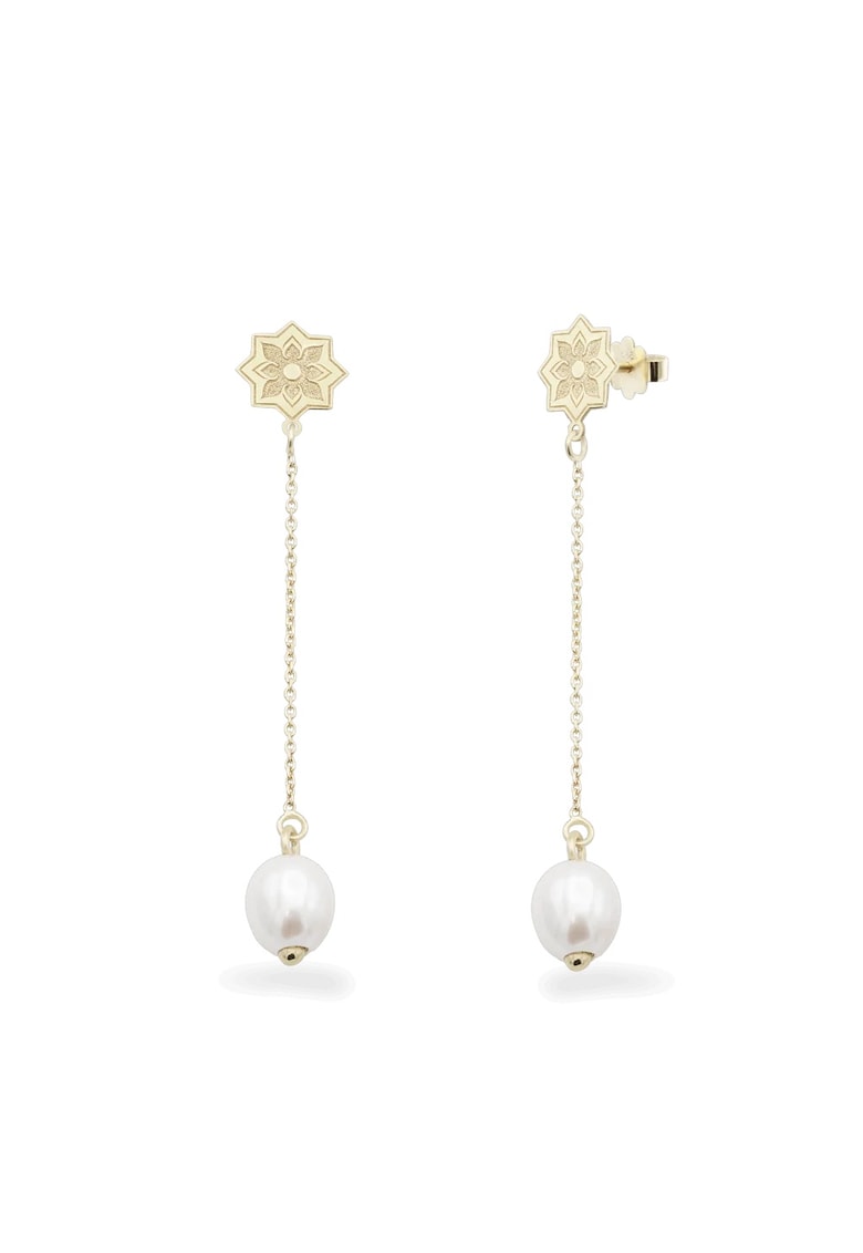 Cercei lungi PEARL OF SAMARKAND - aur 14K