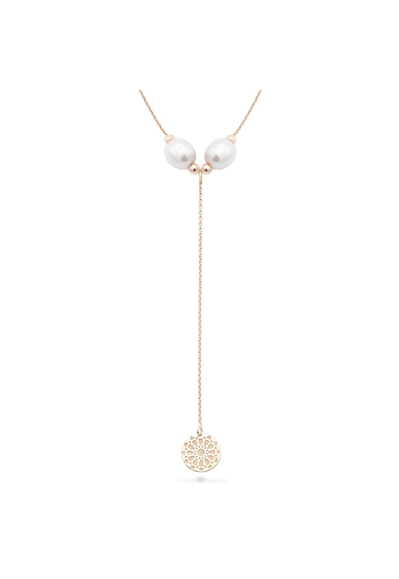 Colier lung cu perle de cultura DESERT WIND - aur 14K - Roz
