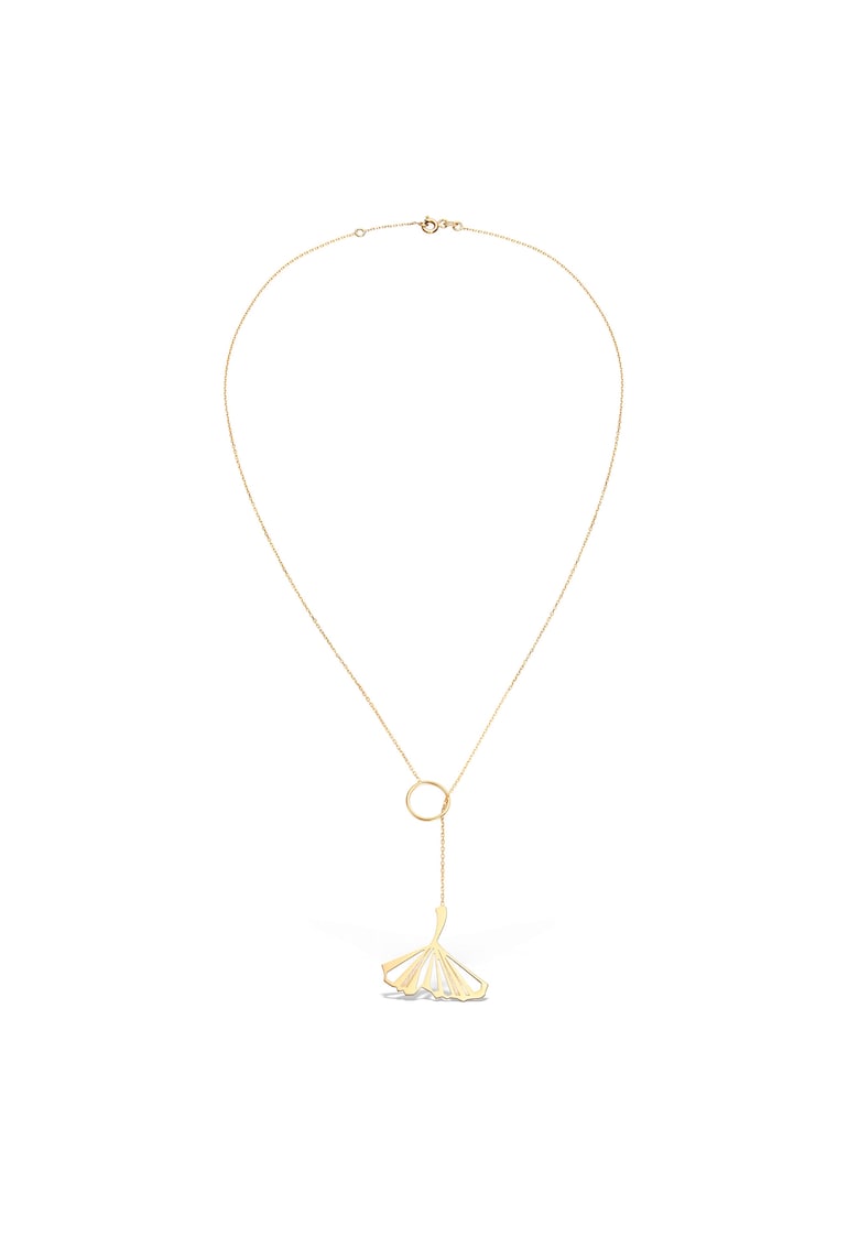 Colier lung PAGODA LEAF - aur 14K - Galben