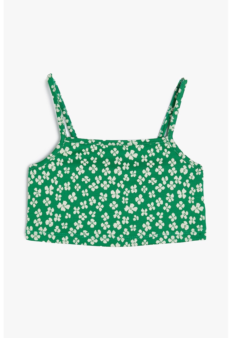 Top crop cu model floral