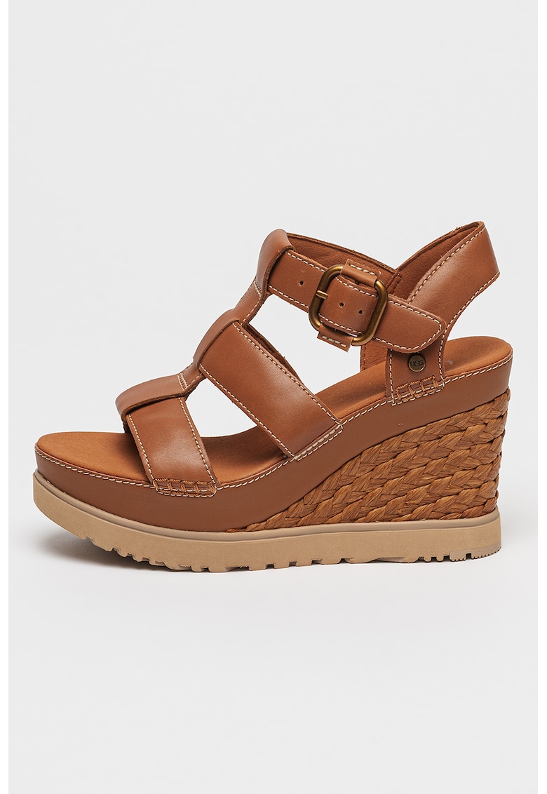 Sandale wedge de piele Abbot