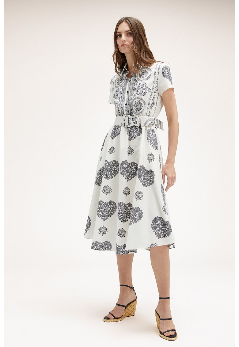 Rochie midi cu imprimeu paisley