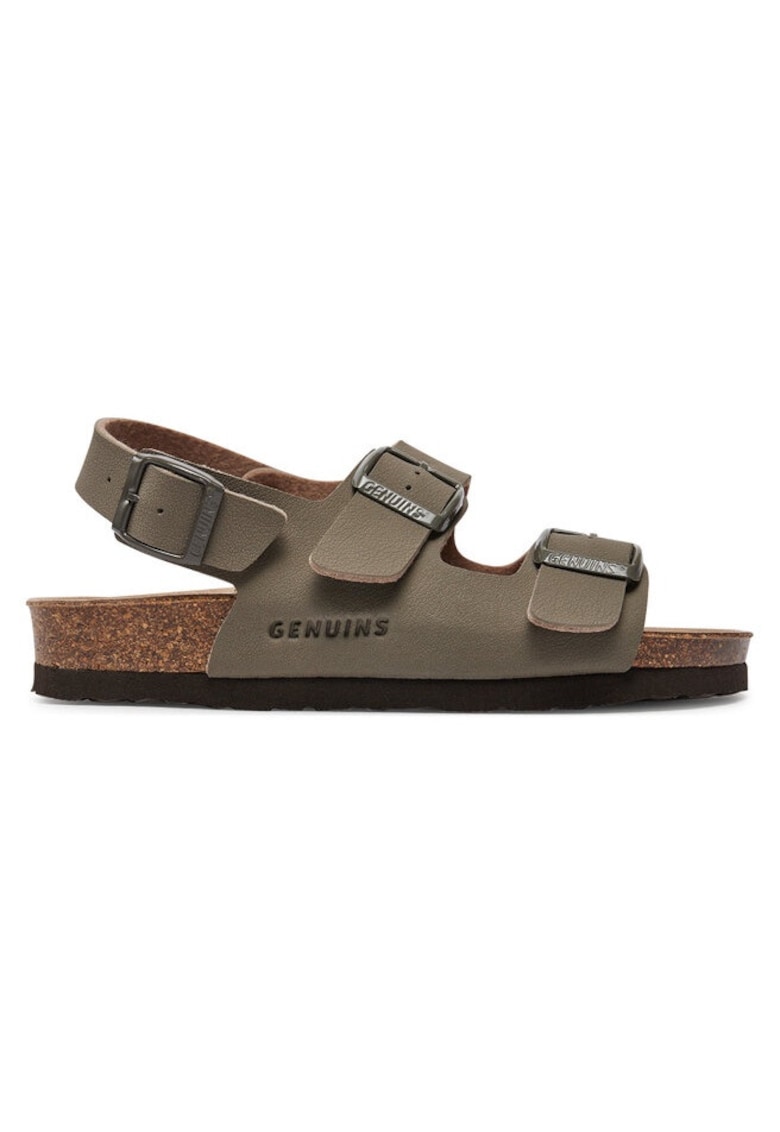 Sandale dama - Piele ecologica - Gri - Gri