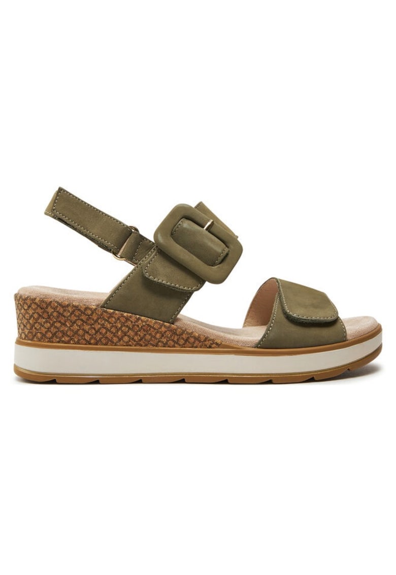 Sandale dama - 30367964440 - Piele naturala/Piele nabuc - Kaki