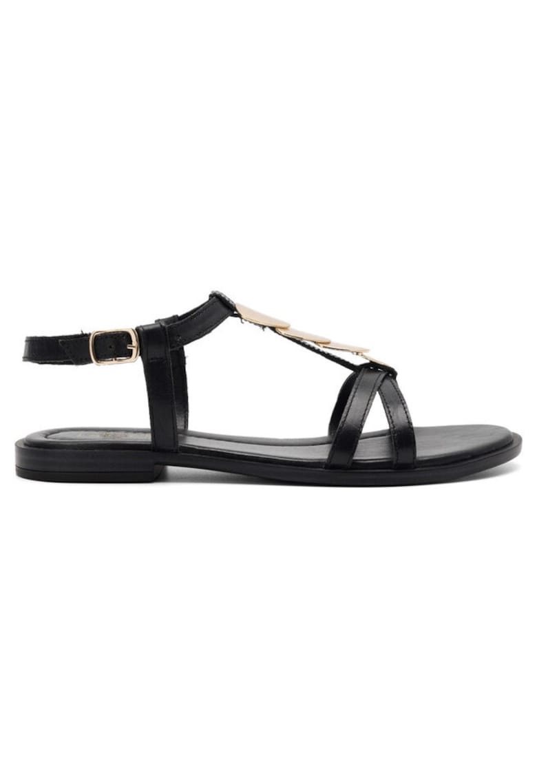Lasocki Sandale negre din piele naturala pentru dama - Negru