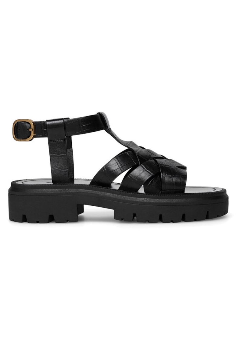 Sandale dama elegante din piele - Negru