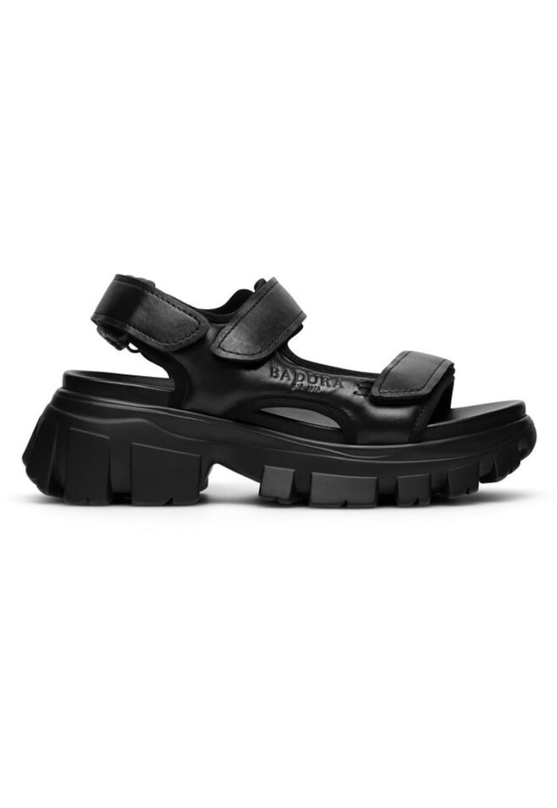 Sandale dama din piele neagra - Negru
