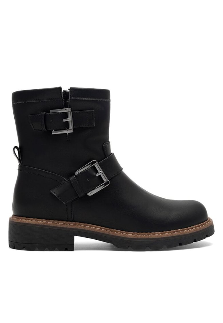 Botine dama - 590558801469036 - Piele ecologica - Negru