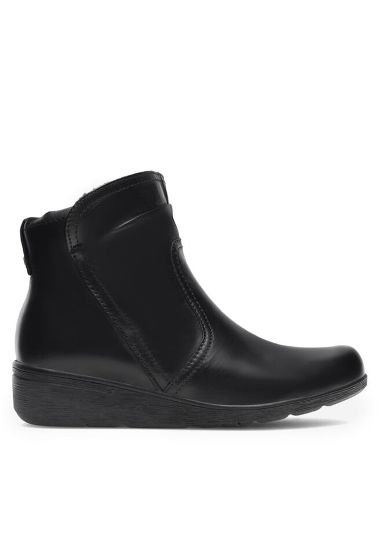 Botine dama - 590486298726239 - Piele naturala - Negru