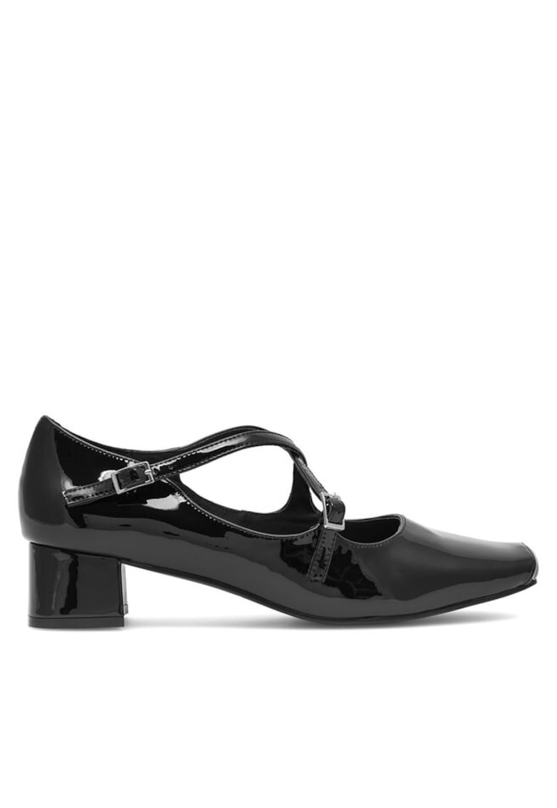 Pantofi dama - 325772 - Piele lacuita - Negru