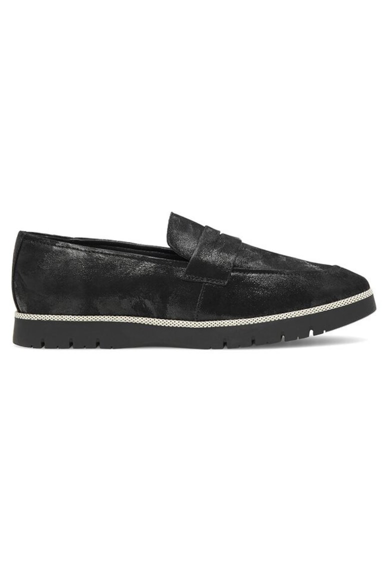 Pantofi dama - 347552 - Piele intoarsa - Negru