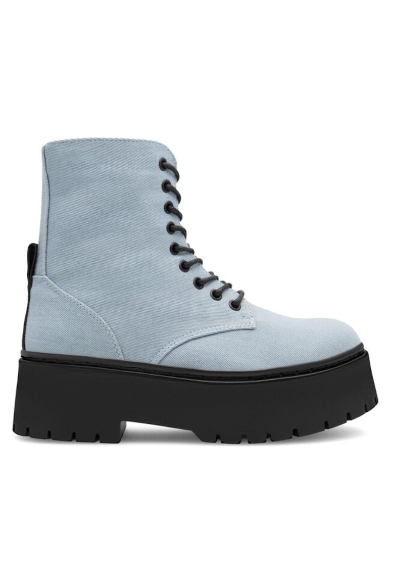 Botine dama - 590558815619238 - Piele ecologica - Albastru celest