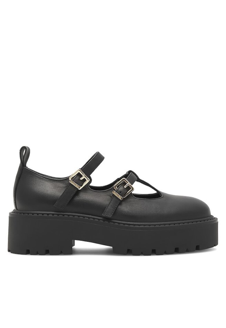 Pantofi sport dama din piele naturala - culoare negru