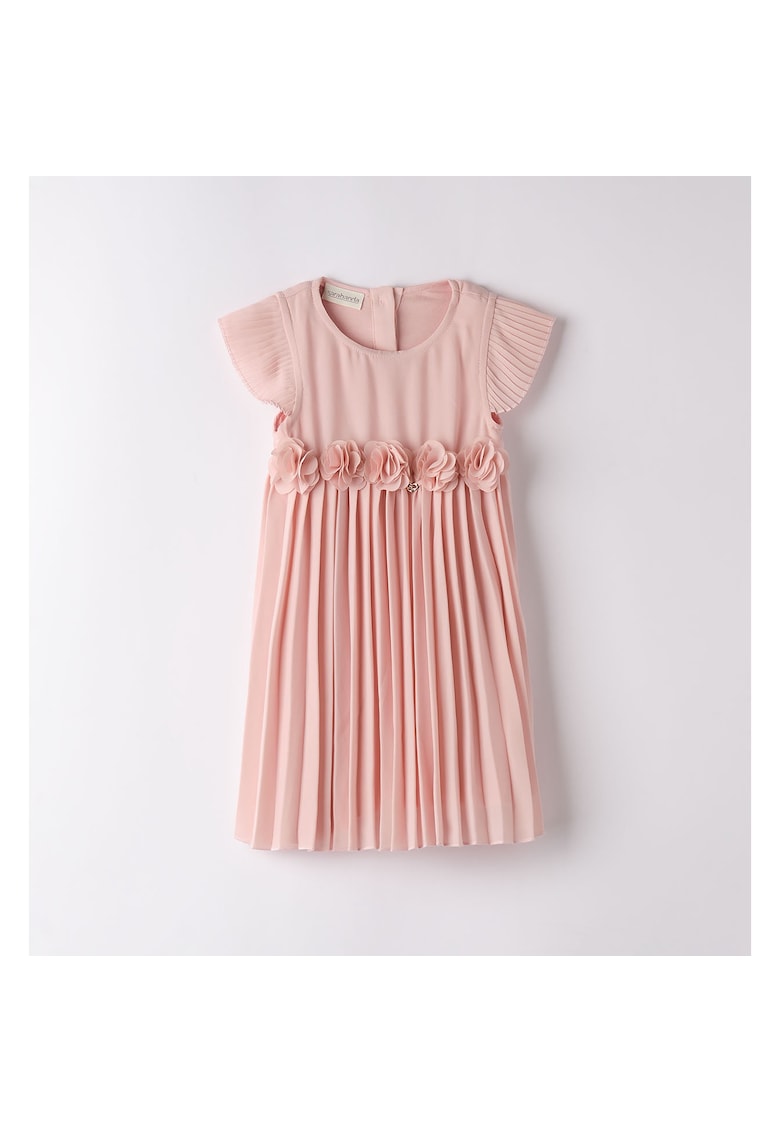 Rochie eleganta din voal cu aplicatii florale pentru fete - 0.8273 - Piersica - Piersica