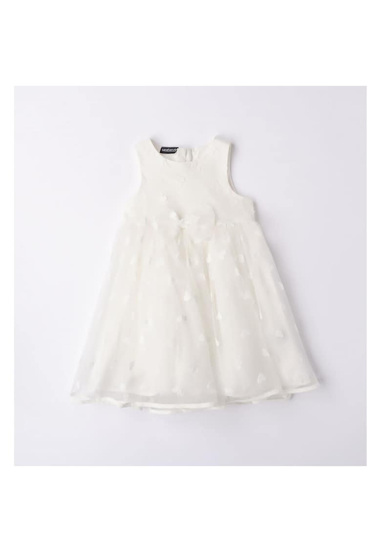 Rochie eleganta din tull cu inimioare pentru fete - 0.6247 - Alb