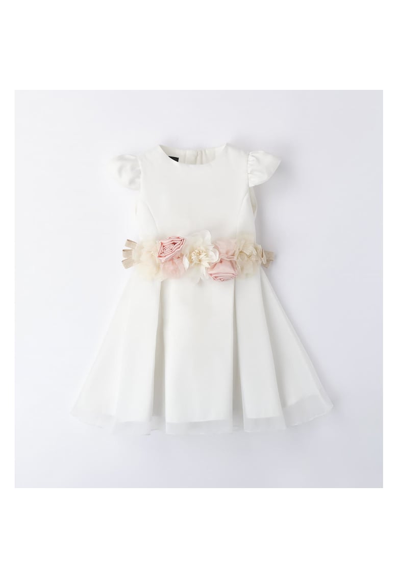 Rochie eleganta cu dantela pentru fete - 0.6248 - Alb/Roz