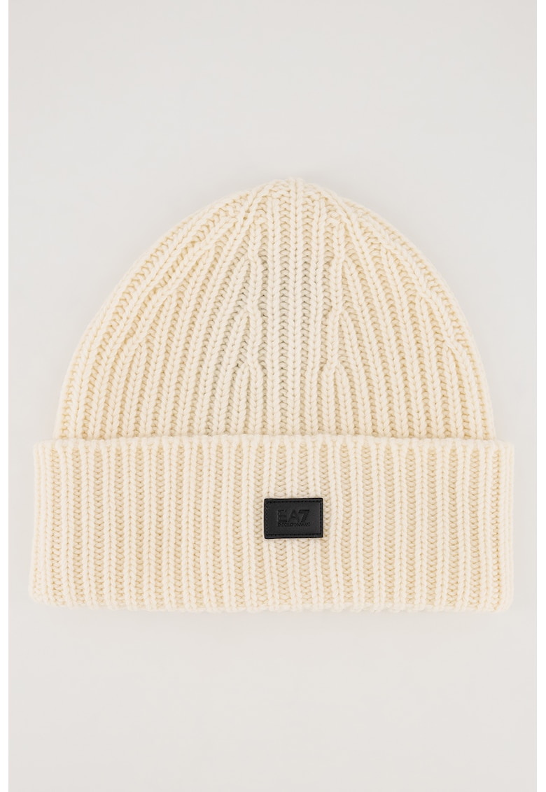 Caciula unisex din amestec de lana cu logo