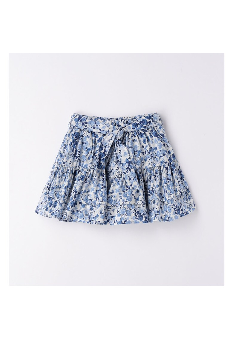 Fusta cu imprimeu floral pentru fetite - 0.6272 - Albastru