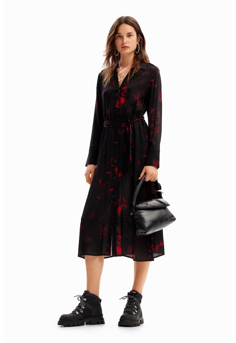 Rochie-camasa cu imprimeu