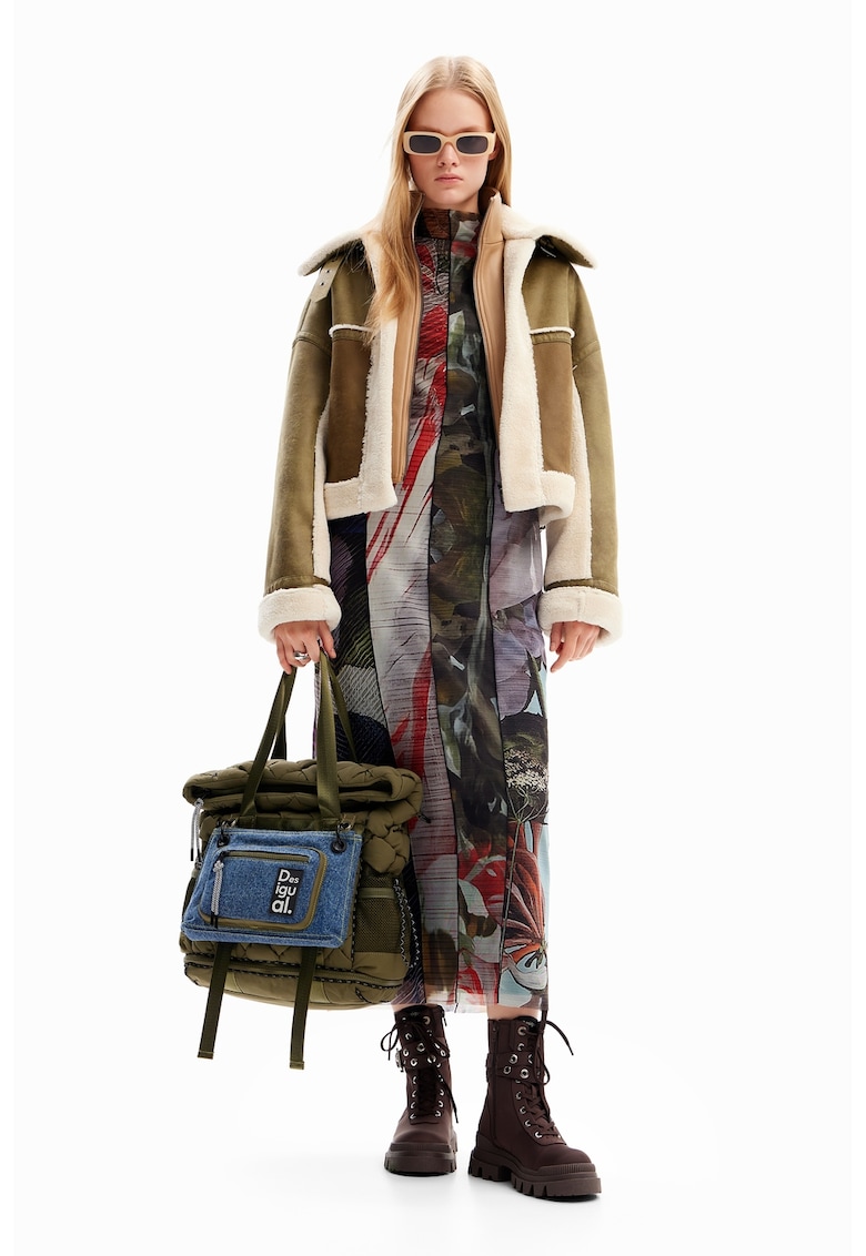 Jacheta scurta 2-In-1 din blana shearling