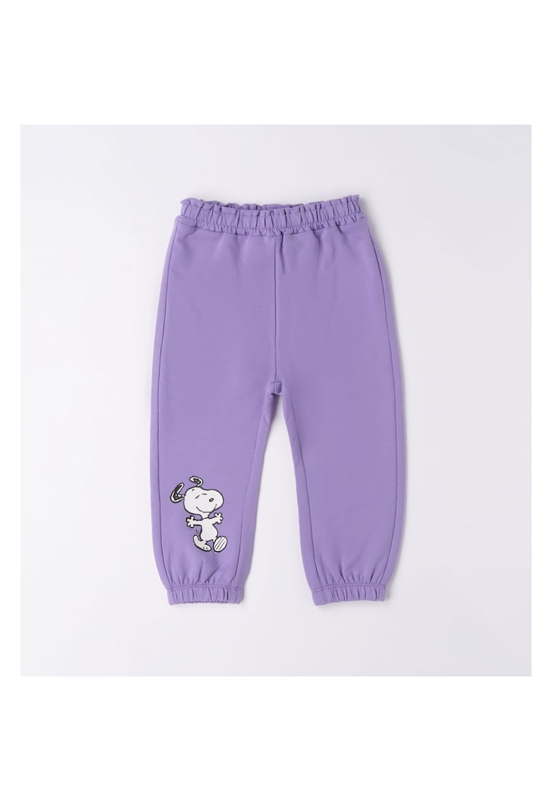 Pantaloni cu imprimeu pentru fetite - 0.6255 - Mov