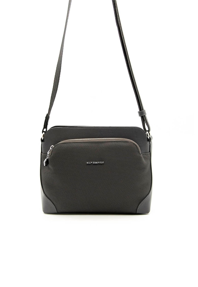 Geanta crossbody cu buzunare cu fermoar