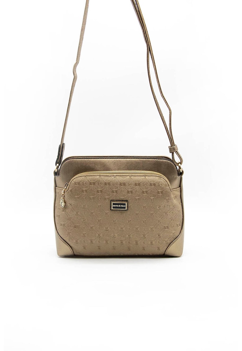 Geanta crossbody cu buzunare cu fermoar