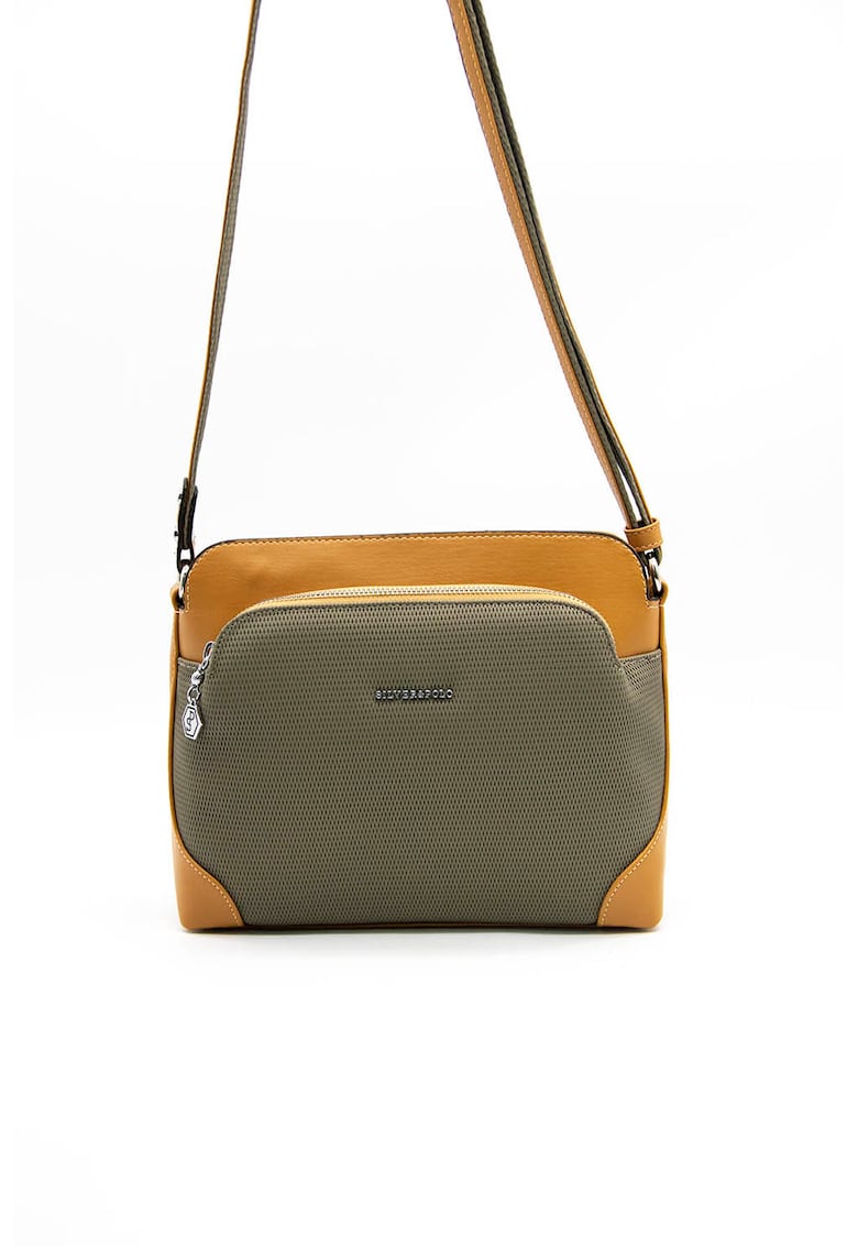 Geanta crossbody cu buzunare cu fermoar