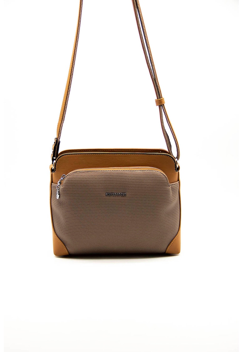 Geanta crossbody cu buzunare cu fermoar