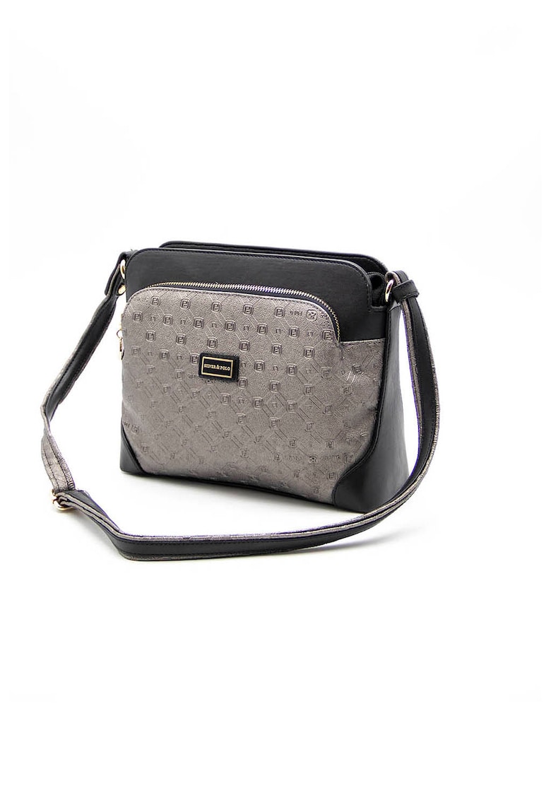 Geanta crossbody de piele ecologica cu buzunare cu fermoar