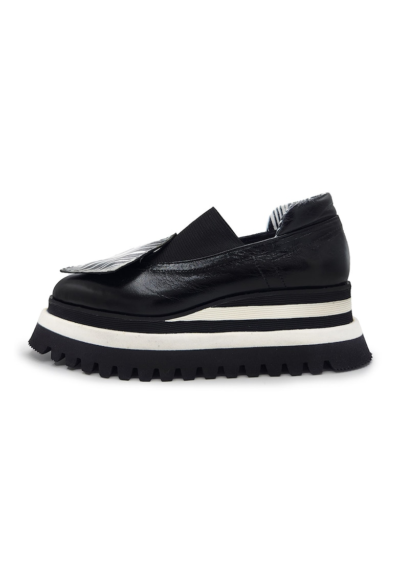 Pantofi wedge de piele