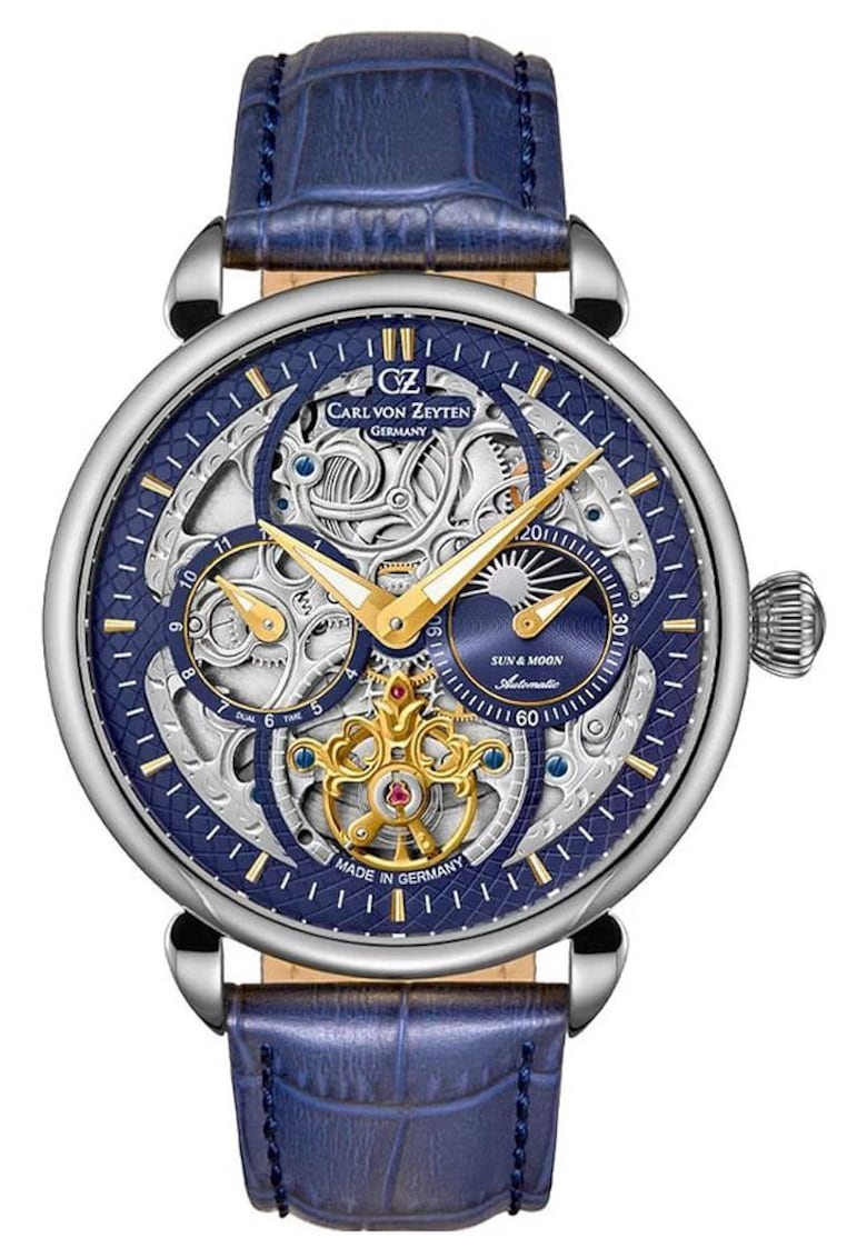 Ceas pentru barbati - automat - inox -bleumarin/argintiu