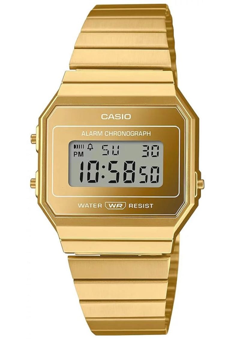 Ceas Vintage Iconic A700WEVG-9AEF - unisex - auriu - cu alarma si calendar automat Ceas Vintage Iconic A700WEVG-9AEF - unisex - auriu - cu alarma si calendar automat