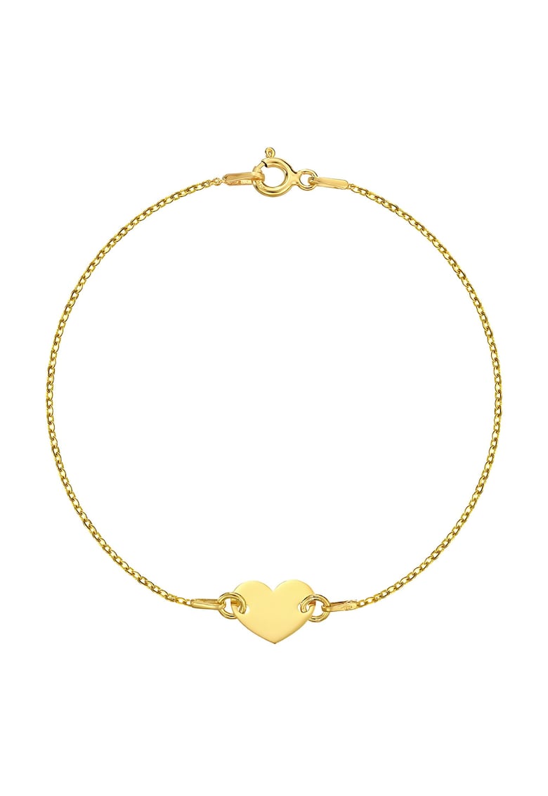 Bratara Aur 585 - 14K cu charm Heart - Inima - 17 CM