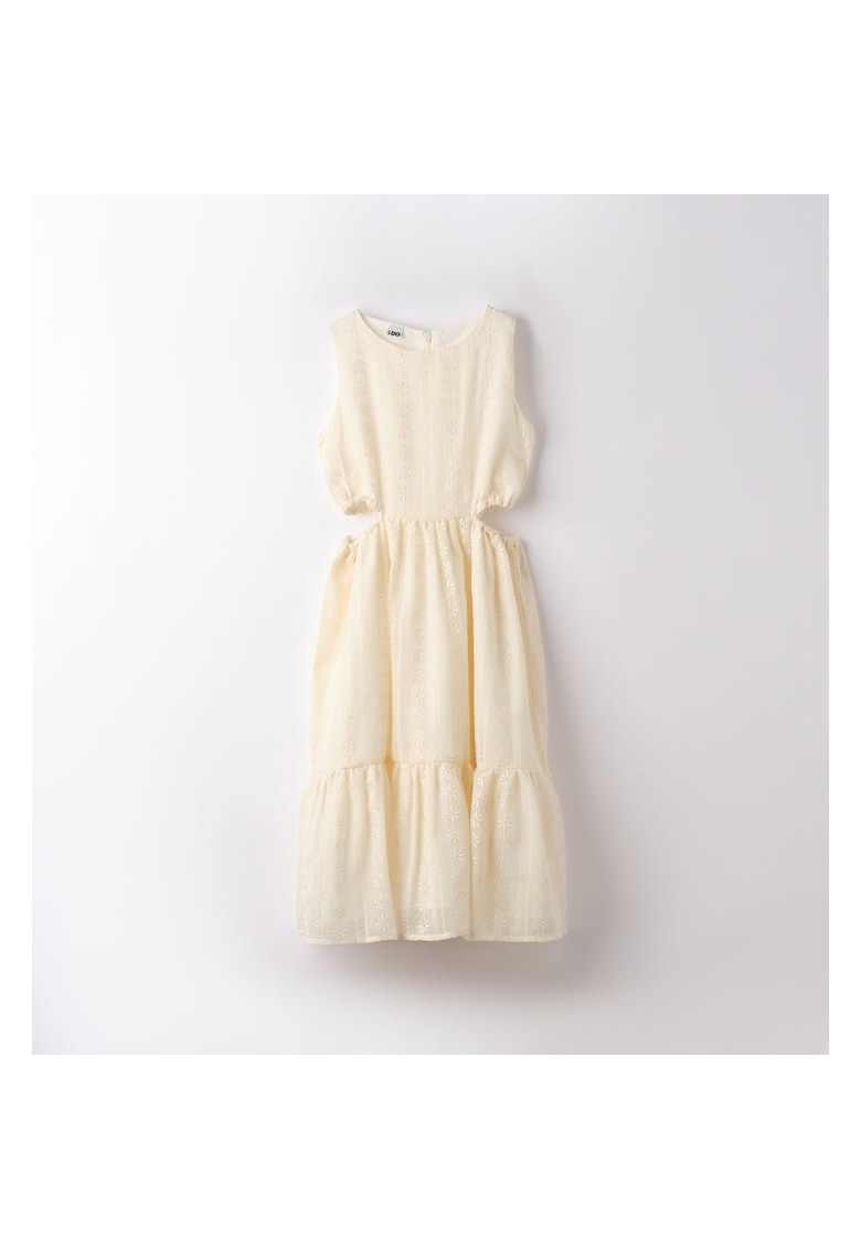 Rochie eleganta decupata pe sold pentru fete - 4.8558 - Crem