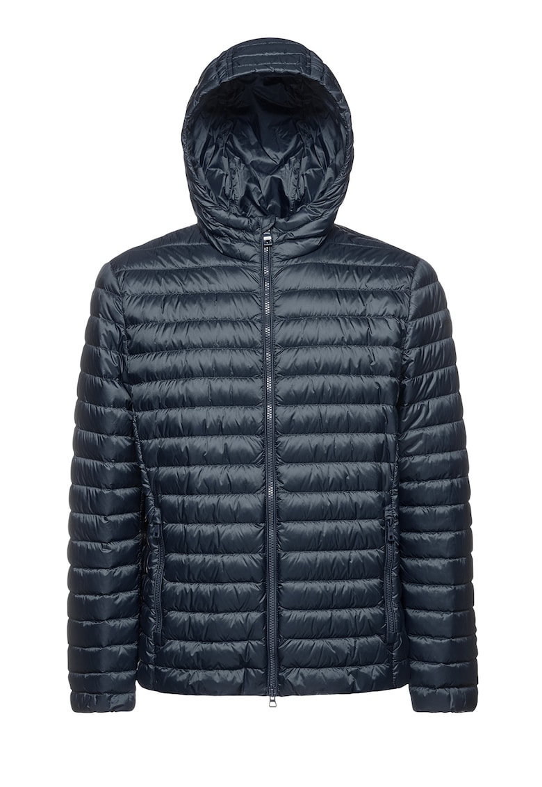 Geaca matlasata cu gluga Warrens - Albastru ultramarin