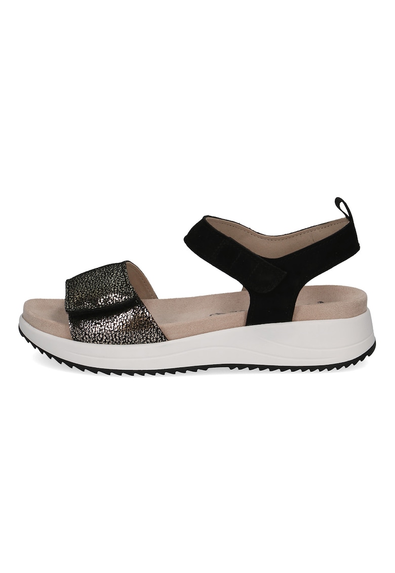 Sandale wedge cu velcro