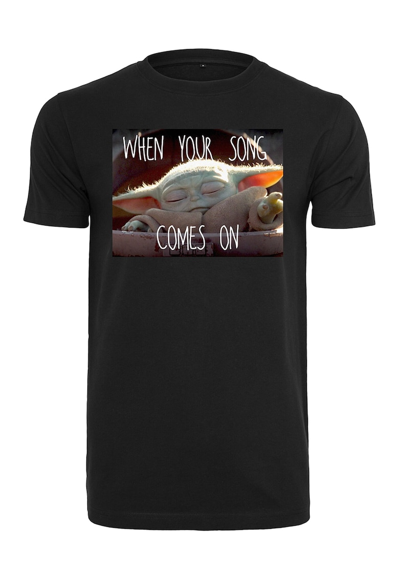 Tricou cu imprimeu foto - Alb/Negru/Roz prafuit