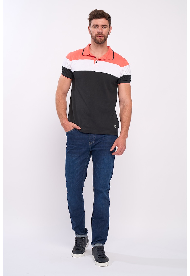 Tricou polo cu aspect pique