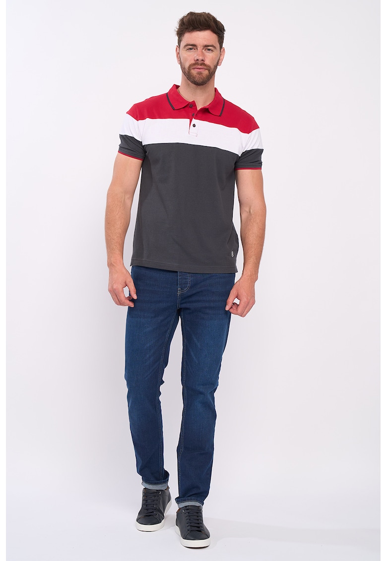 Tricou polo cu aspect pique