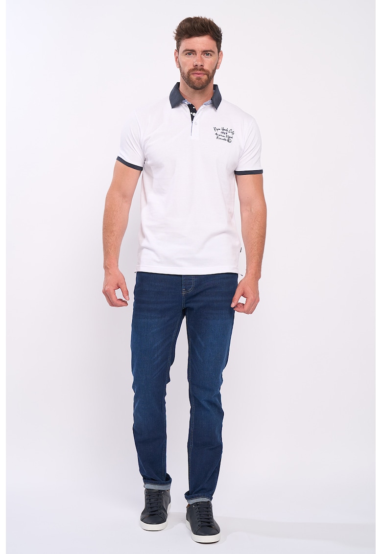 Tricou polo cu aspect pique