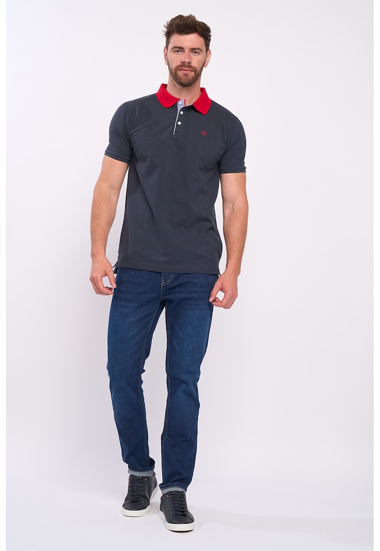 Tricou polo cu aspect pique