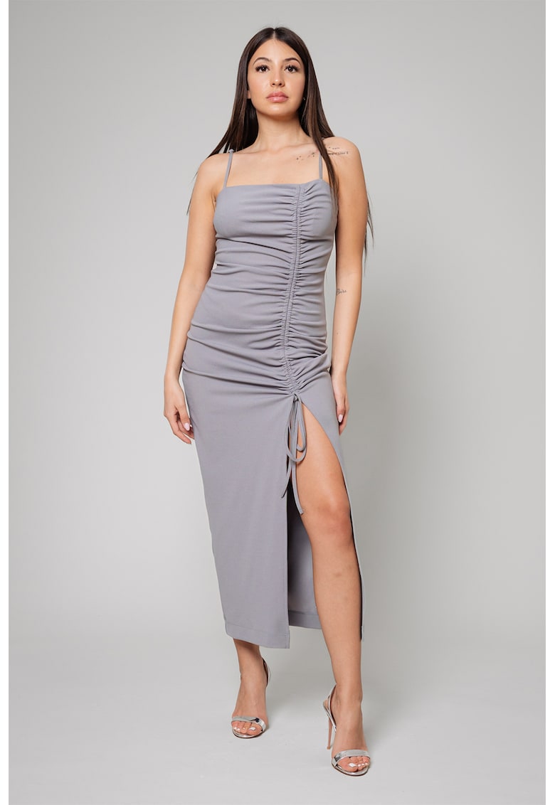 Rochie midi cu slit lateral